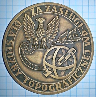 Medal za Zasługi dla Służby Topograficznej WP - wersja PRL