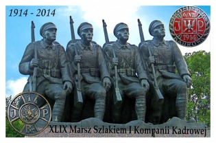 Pocztówka z XLIX Marszu Szlakiem I Kompanii Kadrowej - 08.2014